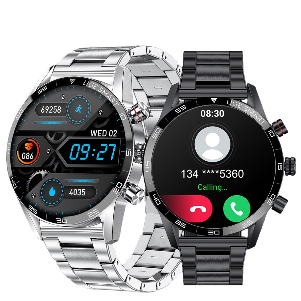 Stylish smartwatch on wrist