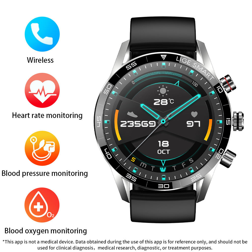 Smartwatch displaying health monitoring features