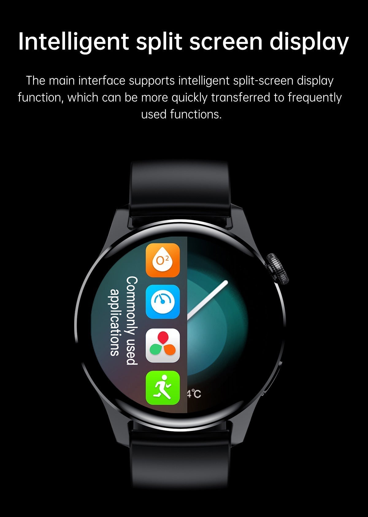 LIGE men's sports watch front view