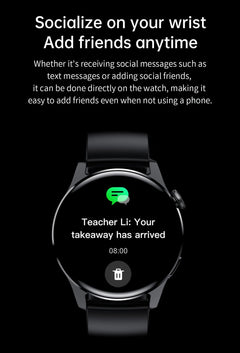 LIGE multifunctional watch on wrist