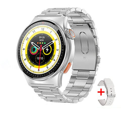 QW49 smartwatch displaying heart rate