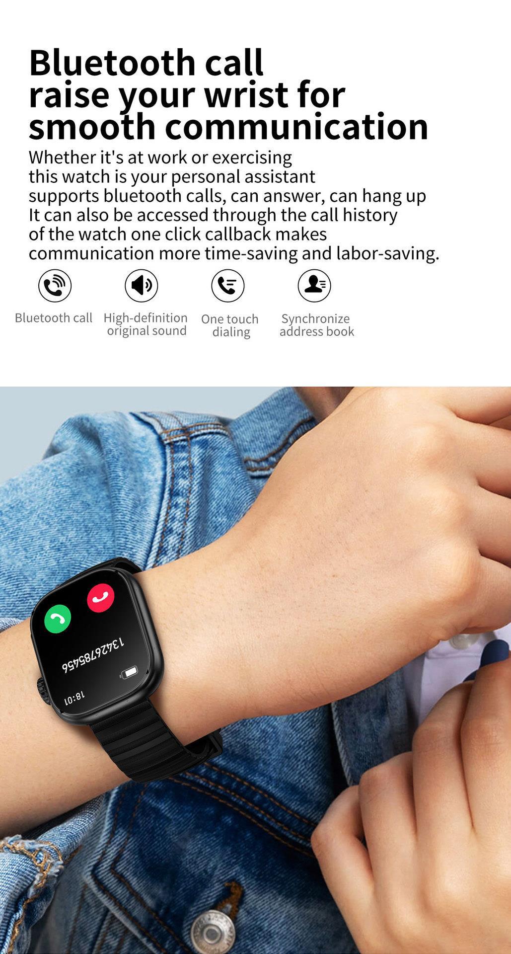 Smartwatch showcasing large display features