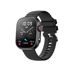 Bluetooth smartwatch with deep blue strap