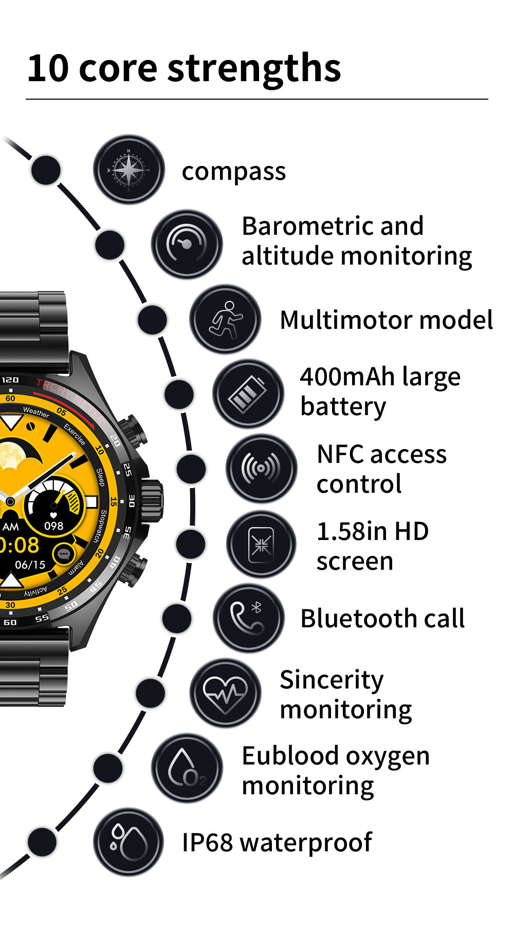 water-resistant smartwatch in action