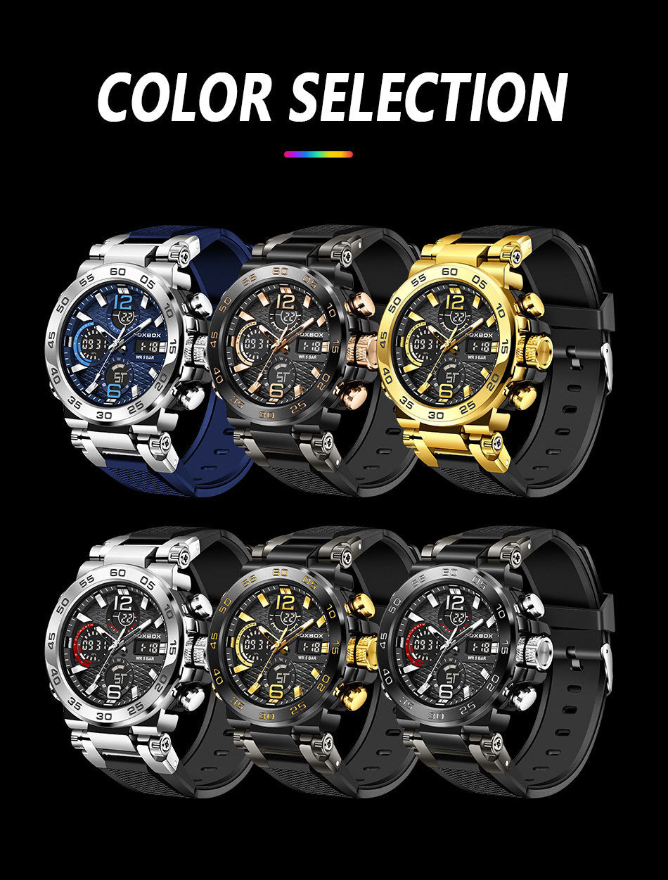 Dual display feature of FOXBOX sports watch