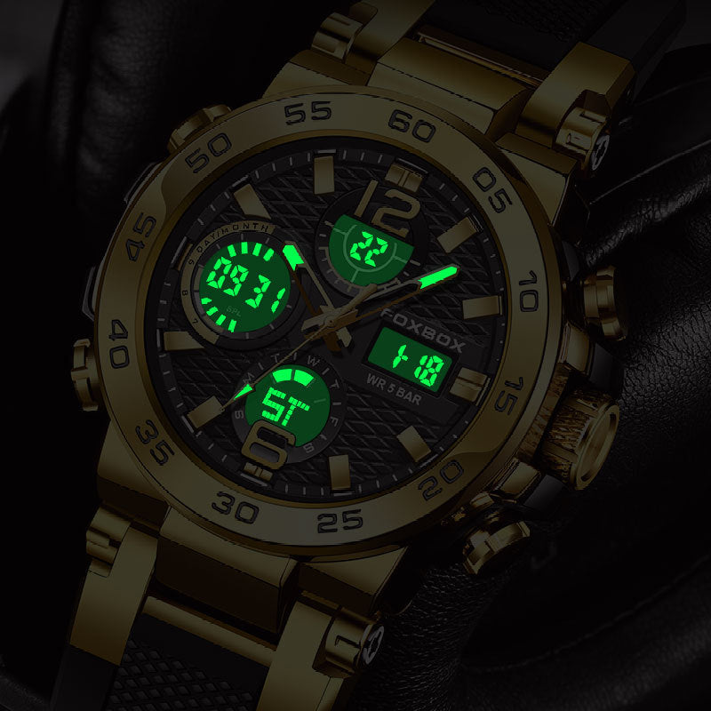 Stylish design of FOXBOX multi-function watch