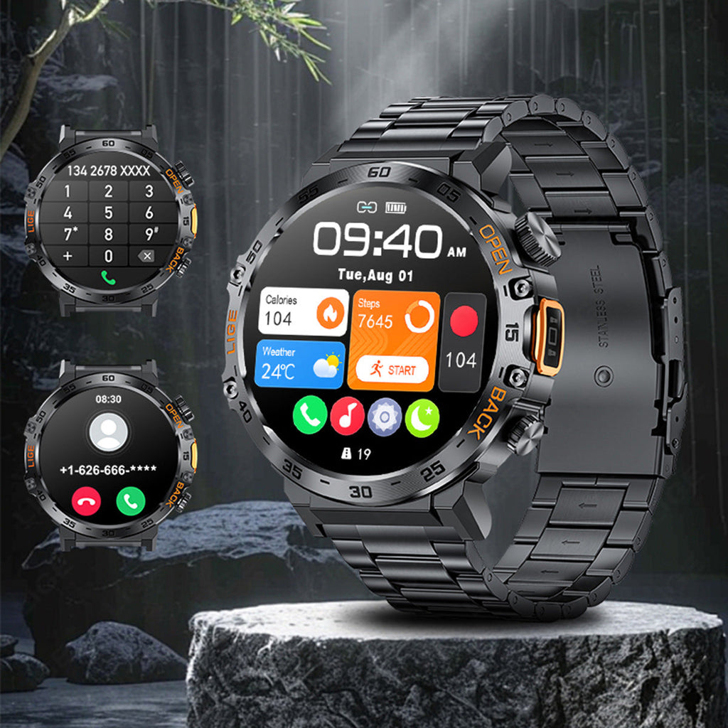 Fitness tracking features displayed on smartwatch