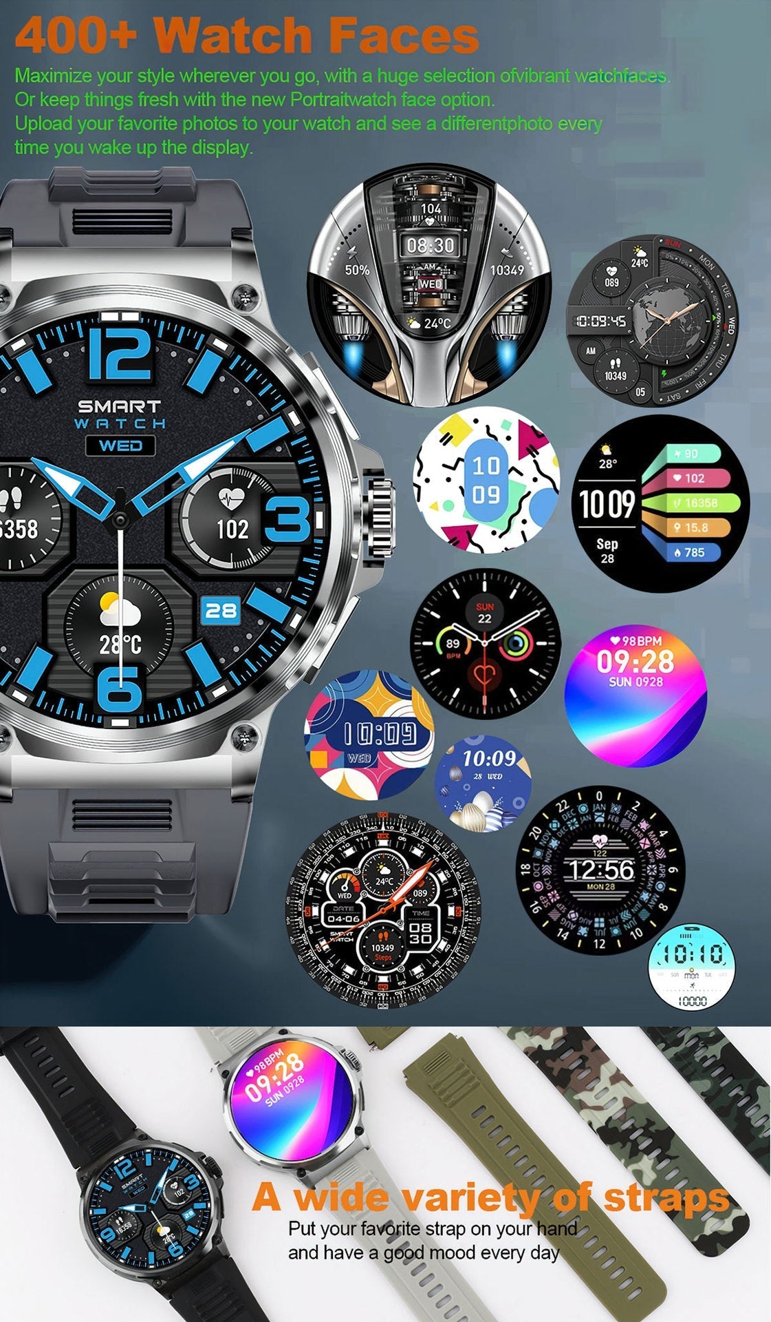 V69 smartwatch with sport tracking mode