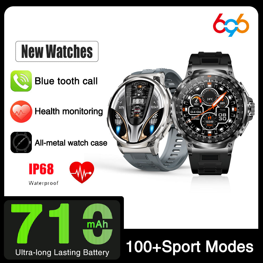 V69 smartwatch displaying heart rate feature