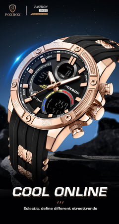 Black-orange sports watch suitable for athletes