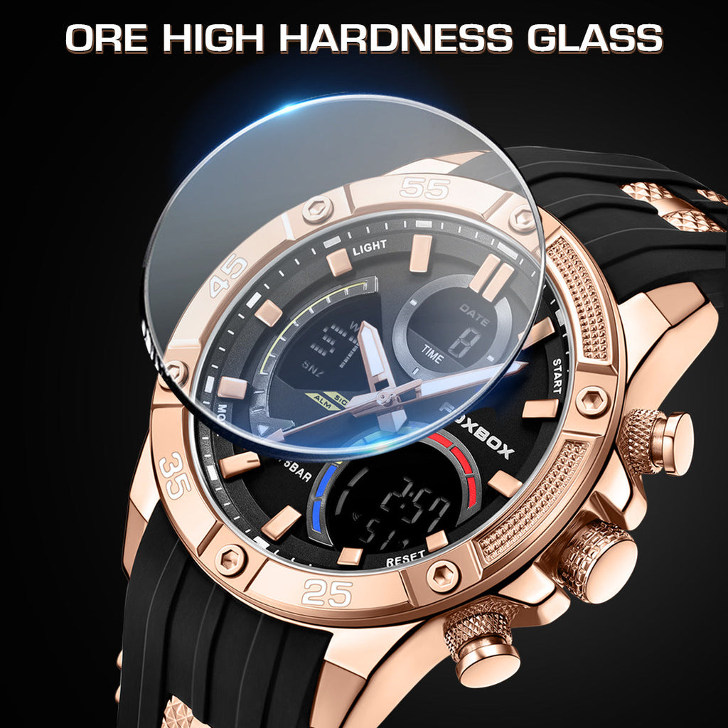 Durable zinc alloy case of the sports watch