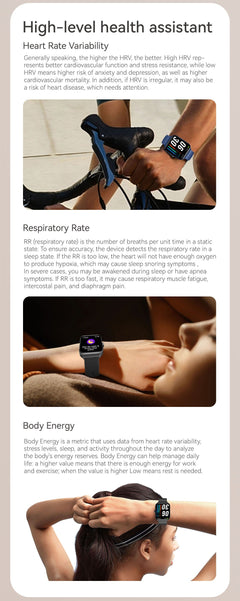 LIGE Smart Watch with magnetic charger close up