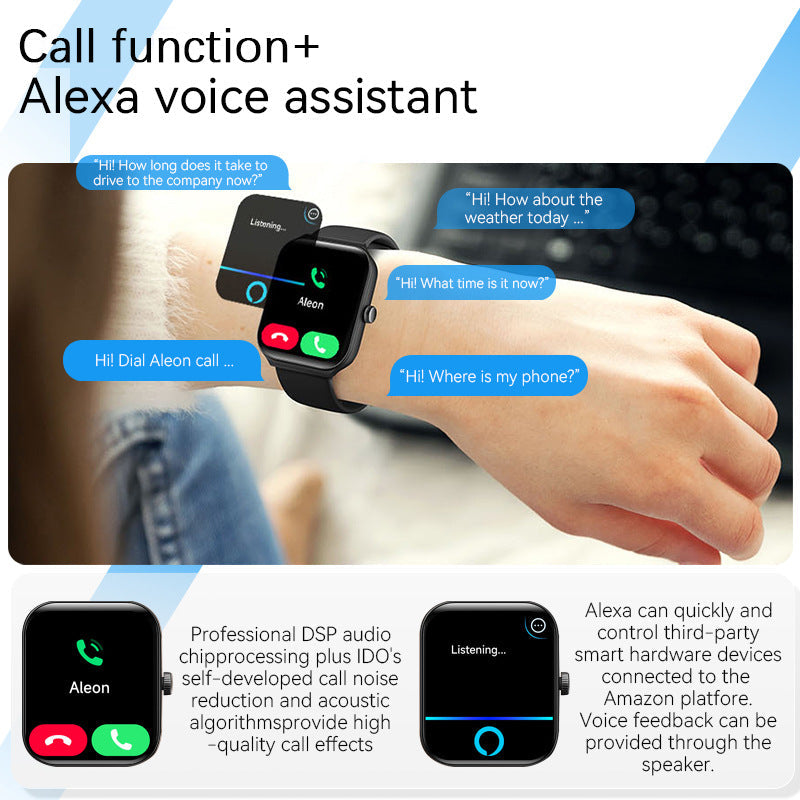 LIGE Smart Watch in black colour