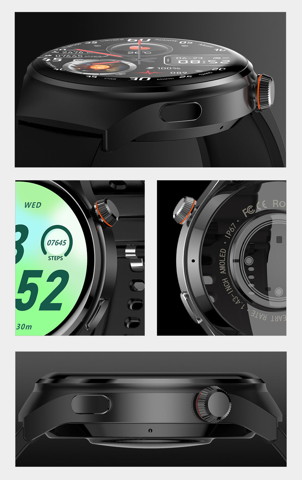 MT26 Smartwatch showing Bluetooth call feature