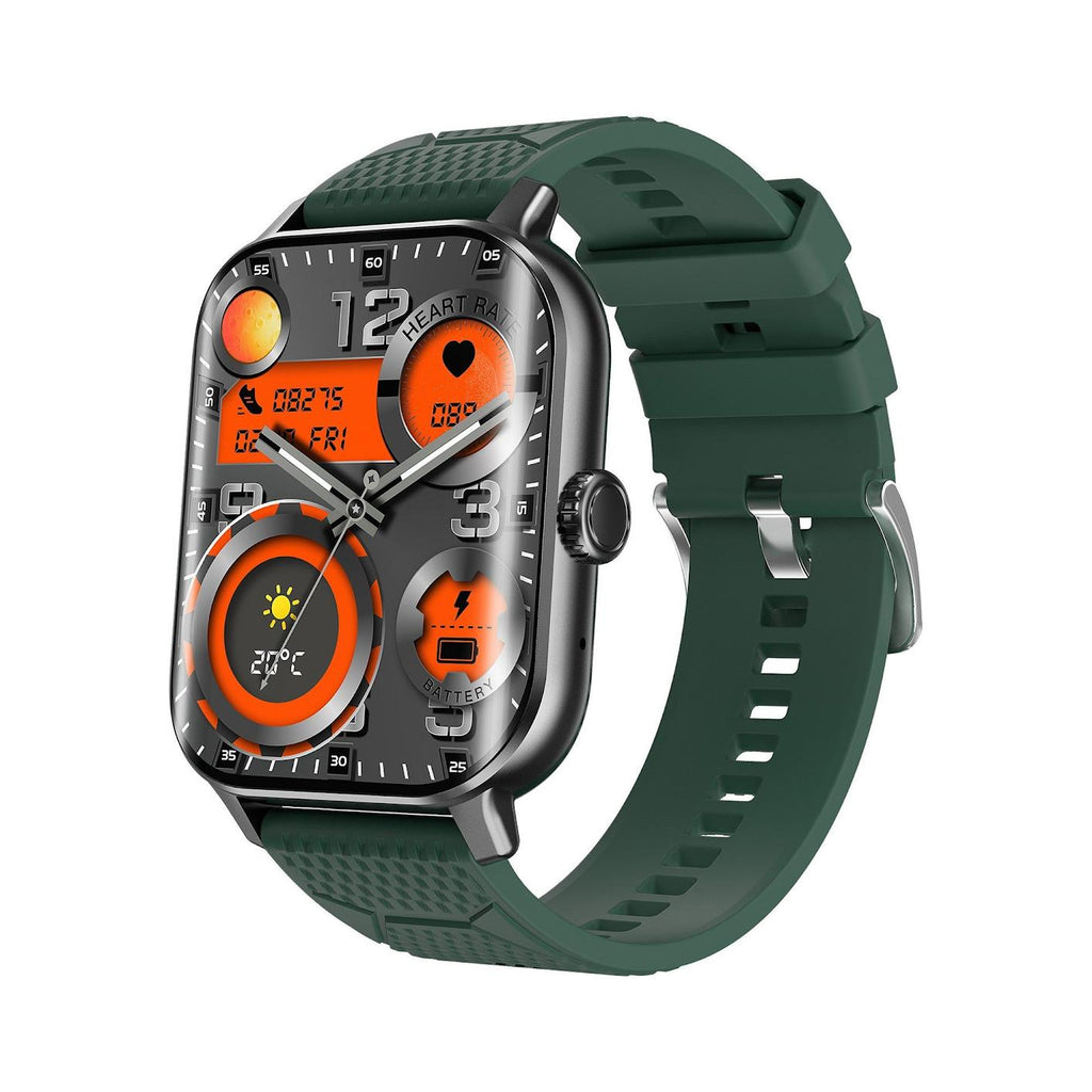 F12 smartwatch back view showing health sensors