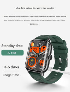 F12 smartwatch close-up of button functions