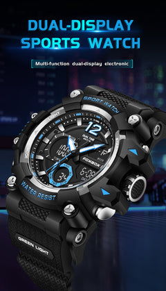 all black men's waterproof watch