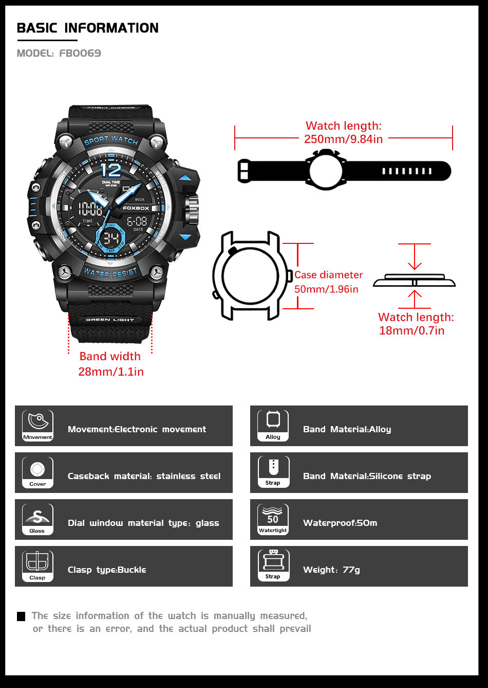 men's sport watch in an outdoor setting