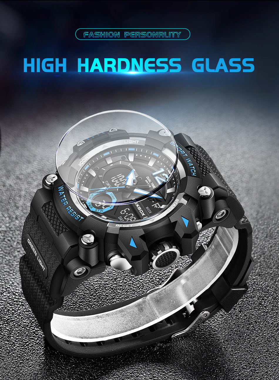 all black men's waterproof watch