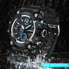 silicone strap detail of sport watch