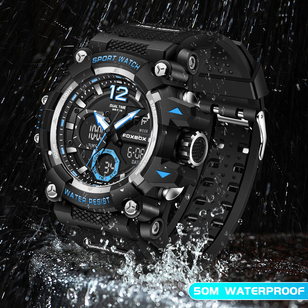 silicone strap detail of sport watch