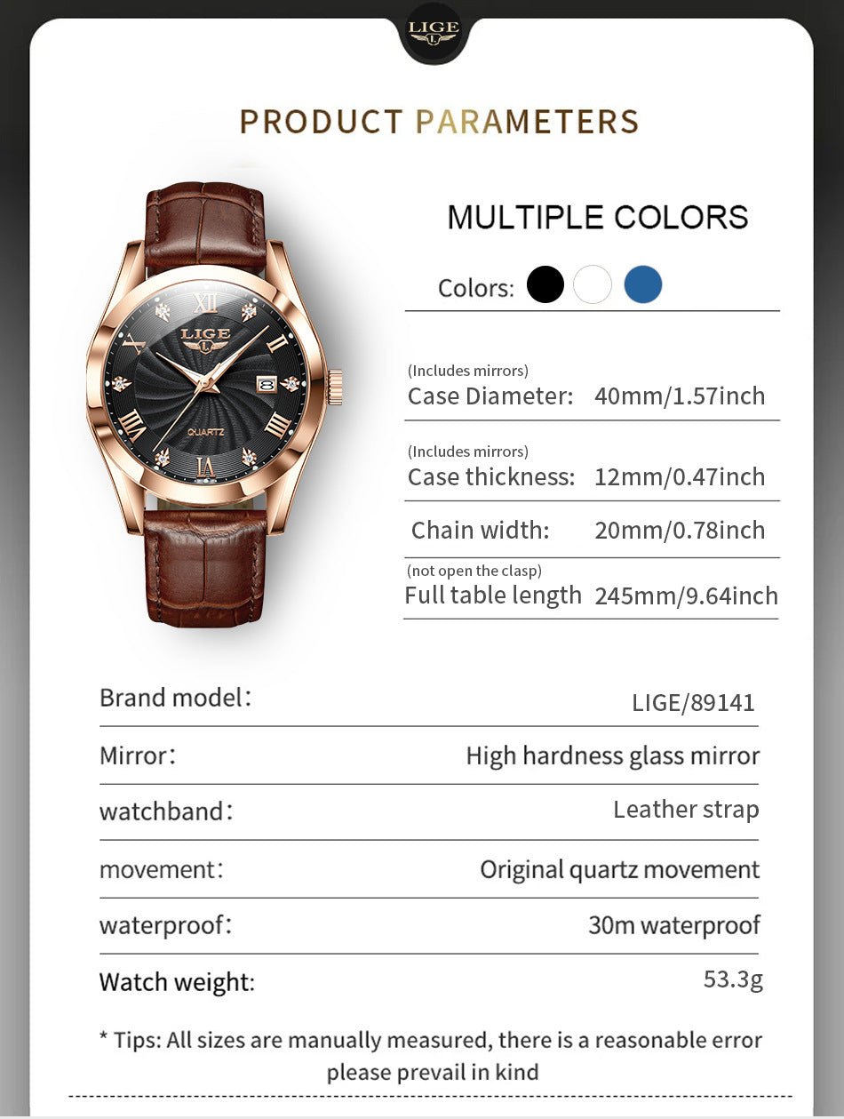 High-quality quartz watch display