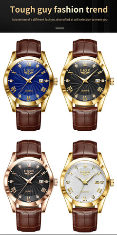 Stylish men's quartz watch with a waterproof design
