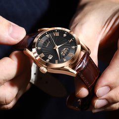 Men's quartz watch featuring a calendar function