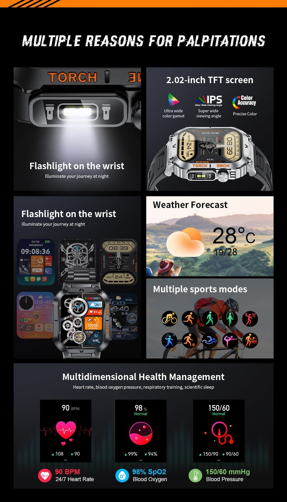 Smart Bluetooth Watch front view image
