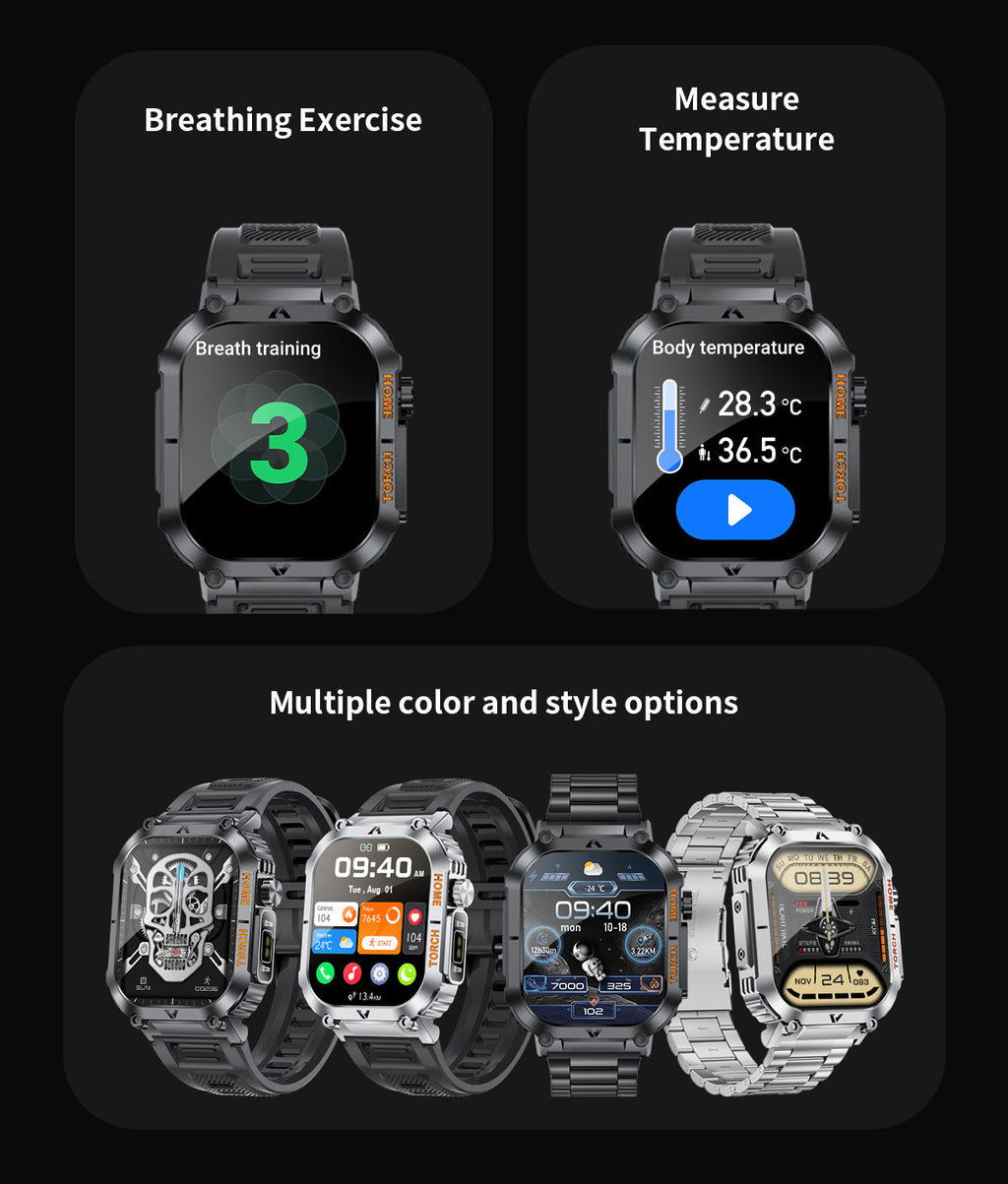 Close-up of Smart Bluetooth Watch features