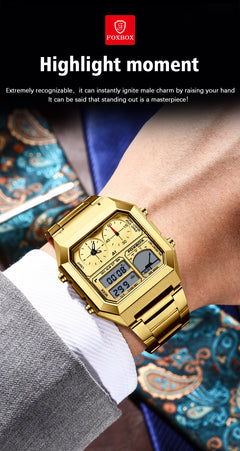 Men's Sports Watch with Comfortable Silicone Strap