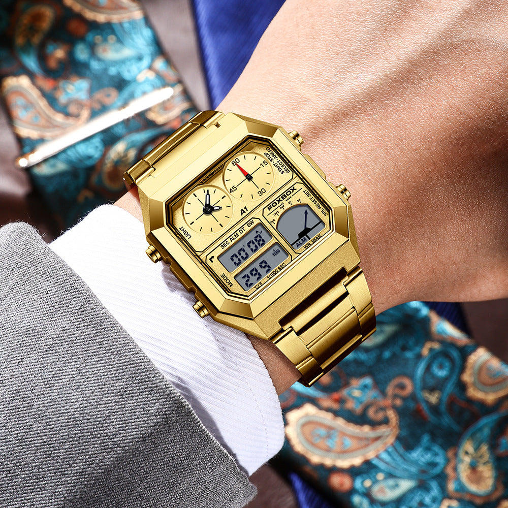 Stylish Men's Sports Watch with Dual Display