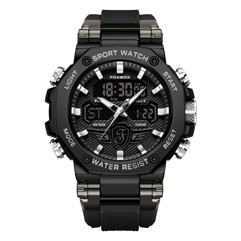 Silicone strap waterproof watch side view