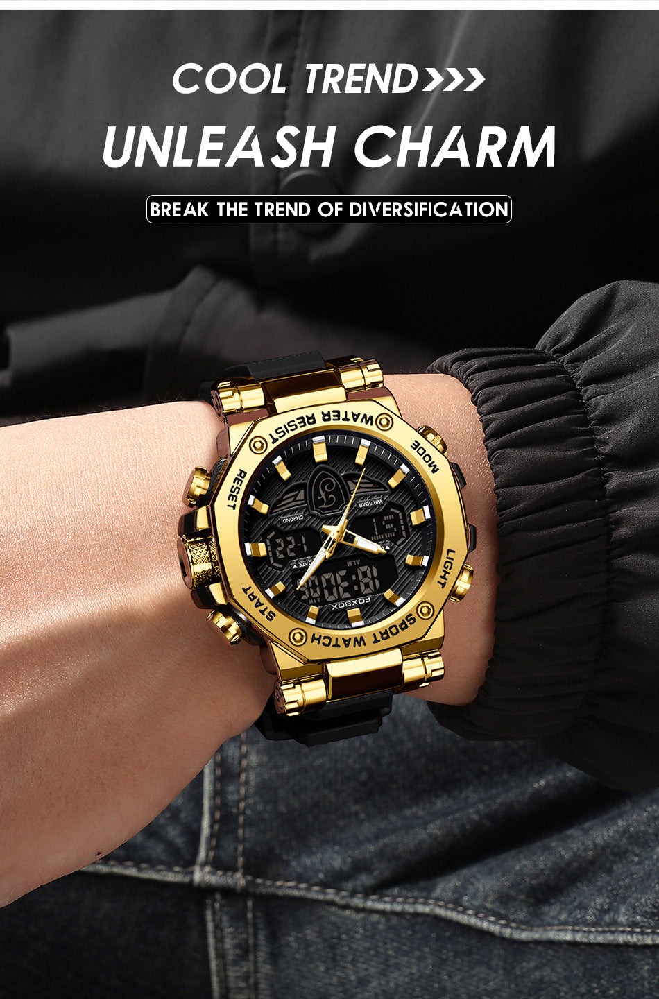 Multifunctional sports watch angle view