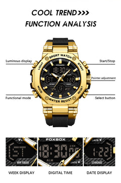Zinc alloy case digital watch on wrist