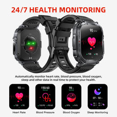 Smartwatch with LED flashlight functionality in use