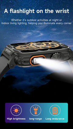 LIGE smart watch in vibrant orange