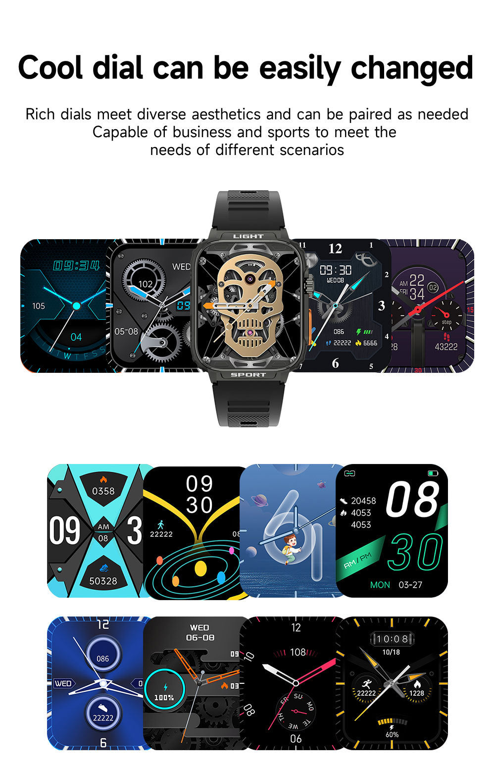 LIGE smartwatch front view