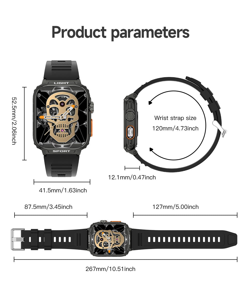 LIGE smartwatch with heart rate monitoring display