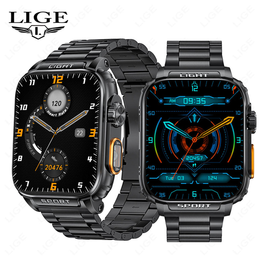 LIGE smart watch in vibrant orange