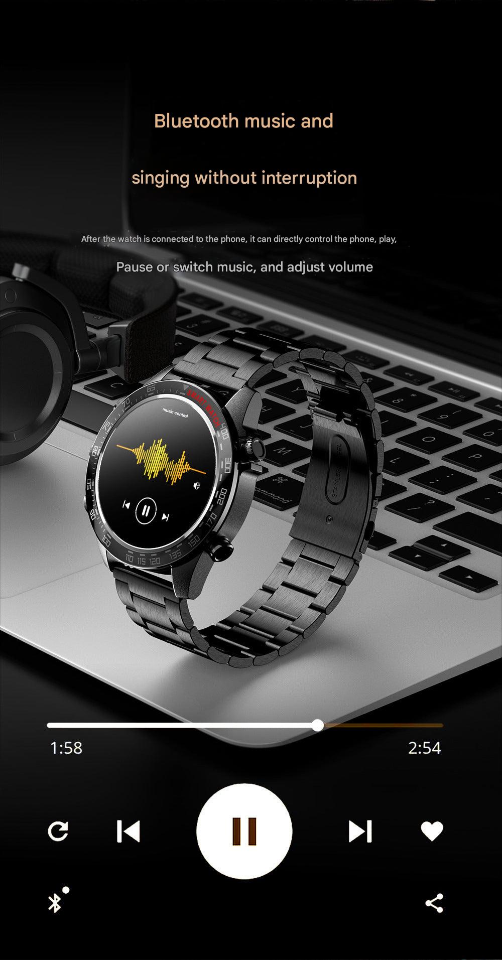 Smartwatch showing heart rate monitoring