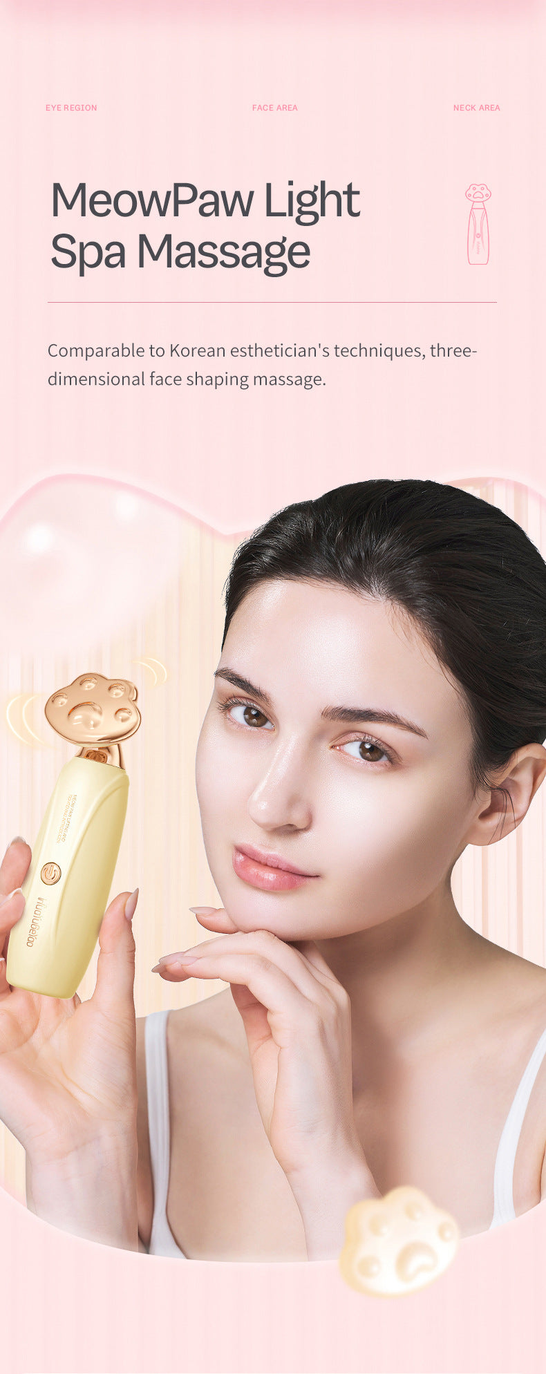 Ultrasonic Facial Massage Device compact design
