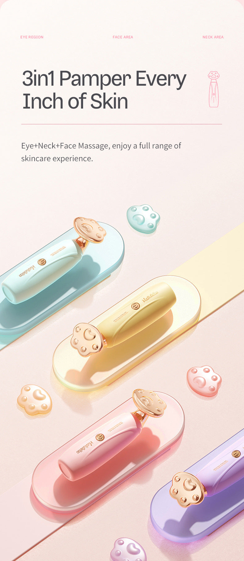 Ultrasonic Facial Massage Device packaging