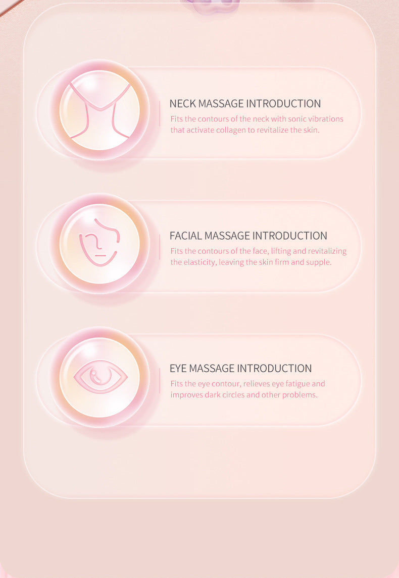 Ultrasonic Facial Massage Device on a bathroom counter