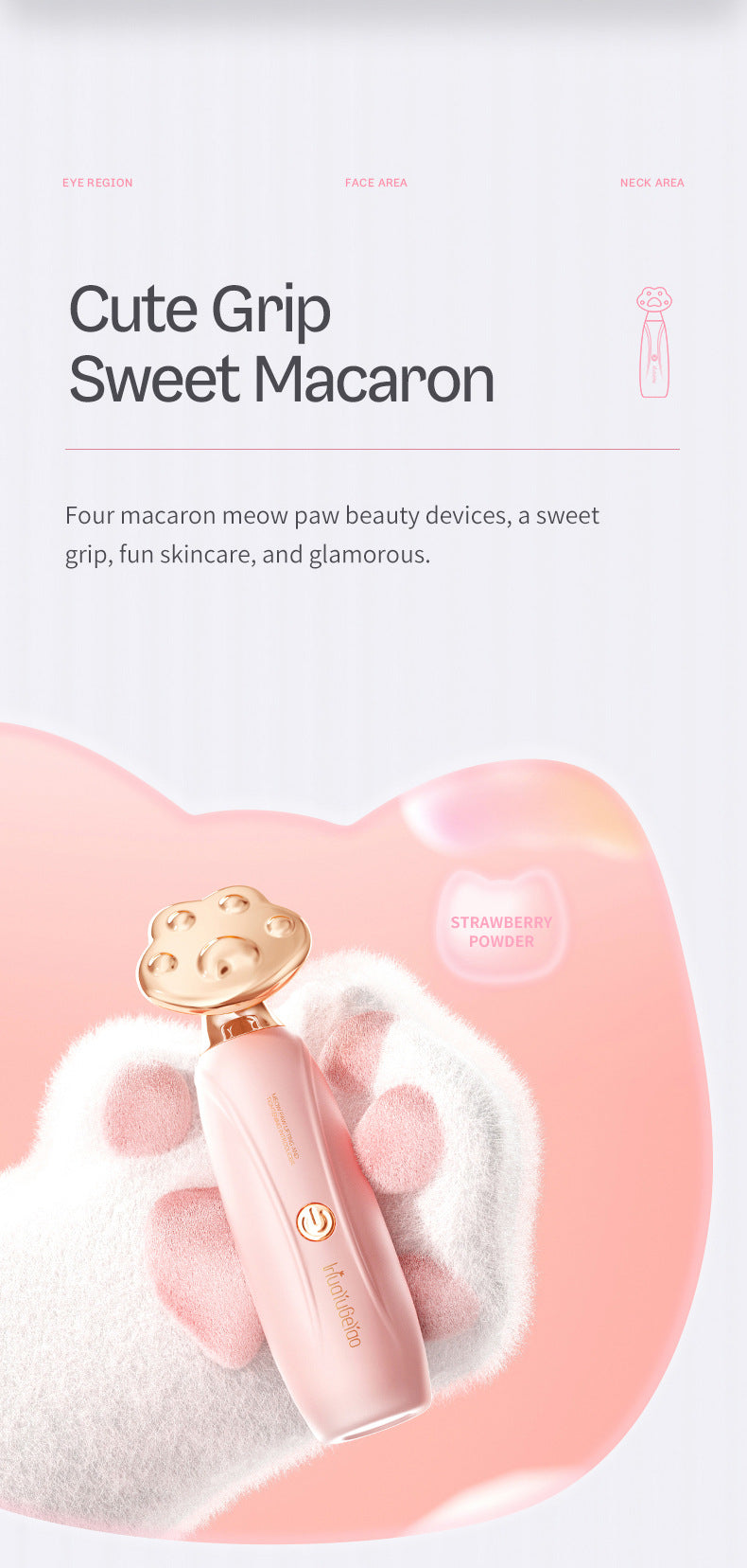 Ultrasonic Facial Massage Device in use