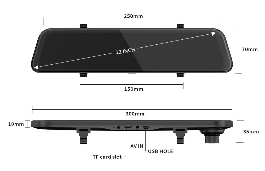GPS tracking feature of rearview dash cam