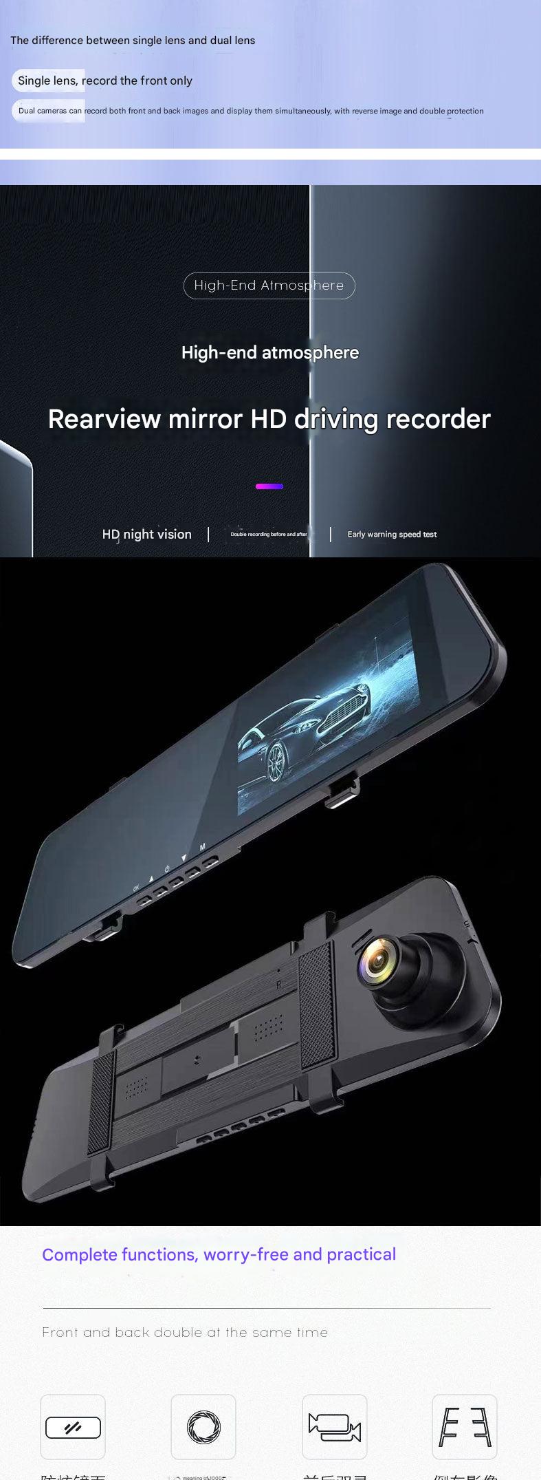 Close-up view of dual lens technology