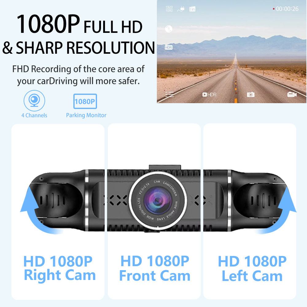 Yuecai 1080P Dash Cam Side View