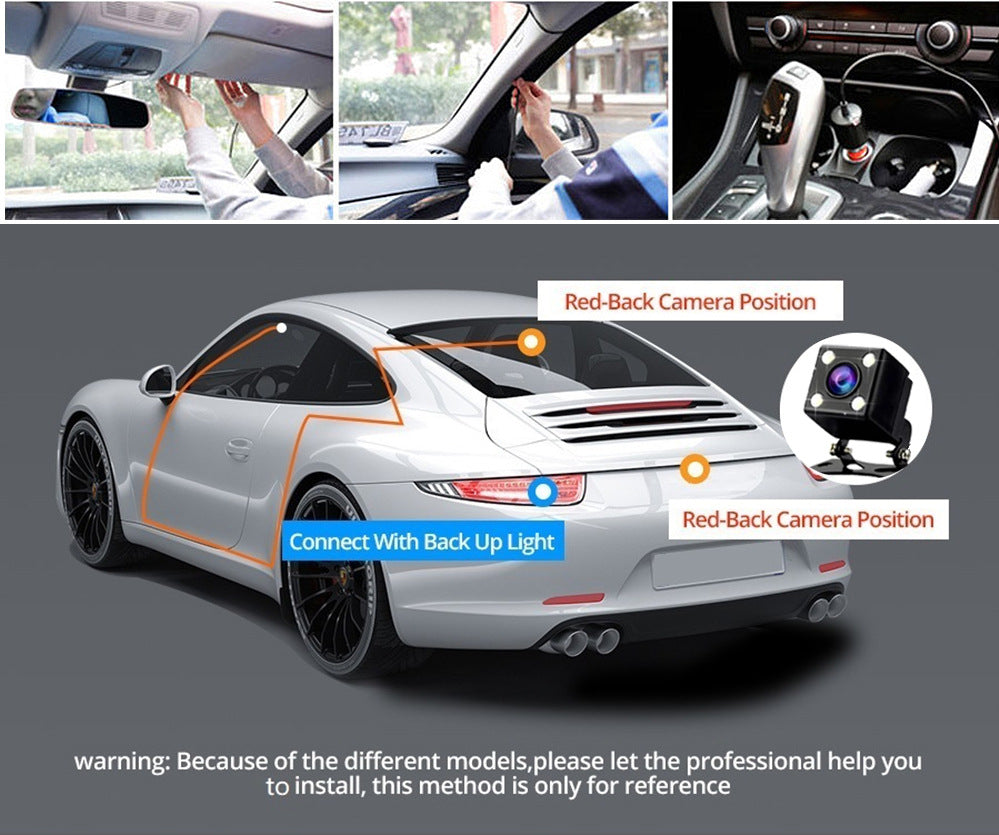High-definition 1080P dash cam front view