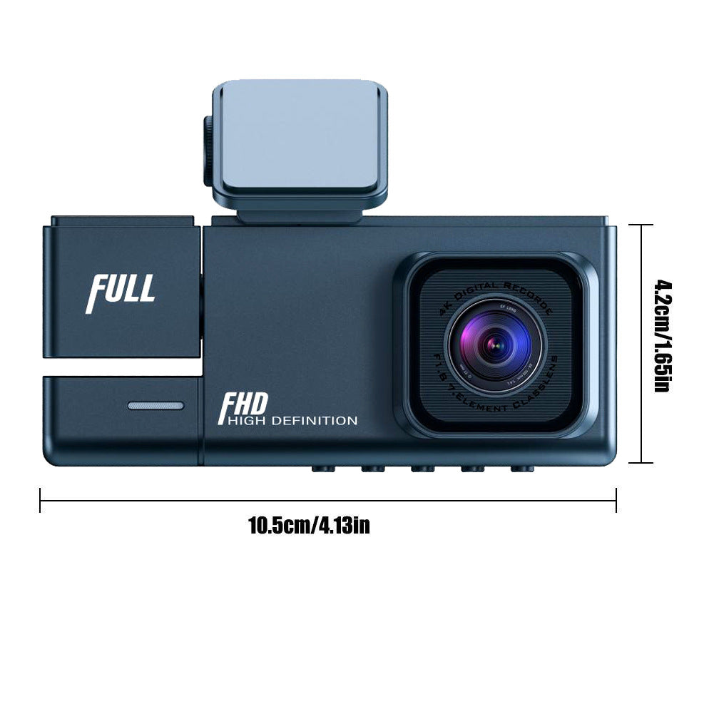 Dual lens configuration of dash cam